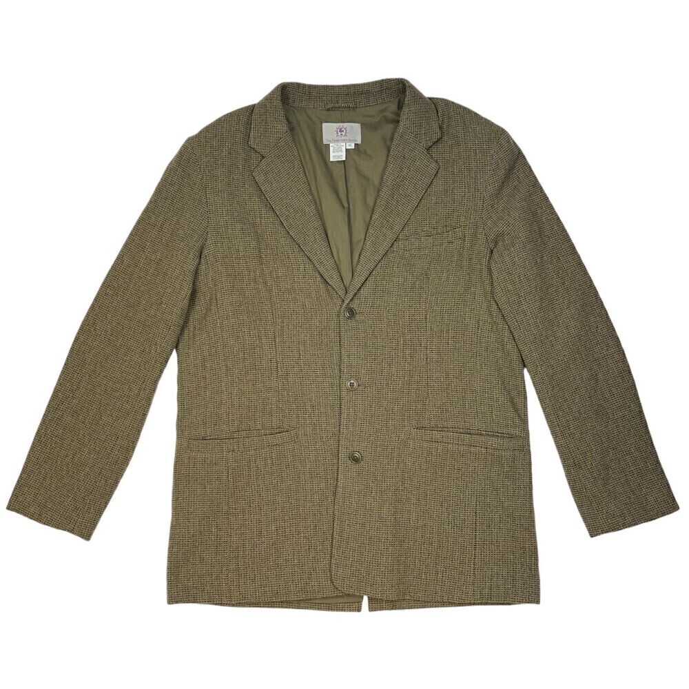 The Territory Ahead Men's Wool Tweed 3 Button Blazer Brown/Olive Size 44L